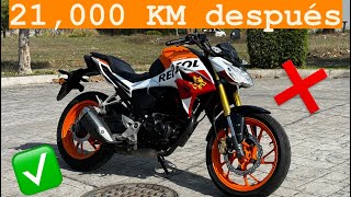 Honda CB190R Repsol 2024 21000 KM después  Experiencia de uso [upl. by Navets]