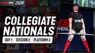 2024 USAPL Collegiate Nationals  Day 1  Session 2  Platform 3  FR 56 kg [upl. by Dnivra]