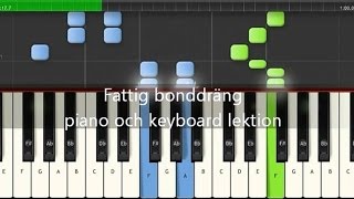 Fattig bonddräng piano lektion med melodi och ackord [upl. by Wilkinson]