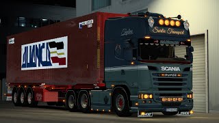 ETS2 146 Scania R520 SØRLIE TRANSPORT [upl. by Ahsinaj]