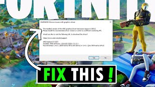 Fix Fortnite “The installed version of the AMD graphics driver has known issues in D3D12” Error [upl. by Massimiliano224]