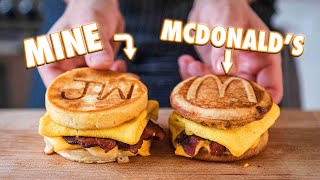 Making The McDonalds McGriddle At Home  But Better [upl. by Ahsilef]