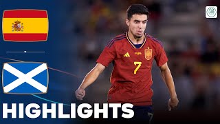 Spain vs Scotland  Highlights  U21 Euro Qualification 11092023 [upl. by Annah1]