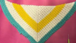 Crochet a Luxurious 3D Stitch Triangular Shawl StepbyStep Guide Part 3 [upl. by Alimaj]