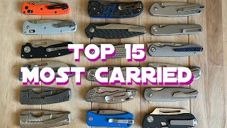 Top 15 Most Carried Knives in 2023 [upl. by Piderit]