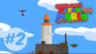 Mario plays Super Mario 64  Whomps Fortress Ep 2 [upl. by Gardner]