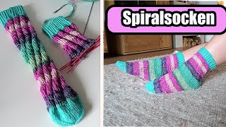 Spiralsocken stricken [upl. by Geraldine]