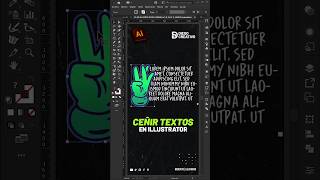 Ceñir texto en Illustrator adobe illustrator viral diseñografico diseñadorgrafico graphicdesig [upl. by Geanine]