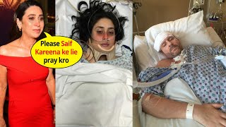 Karishma Kapoor crying as Saif Ali Khan amp Kareena Kapoor admitted to Hospital in Serious Condition [upl. by Cindelyn]