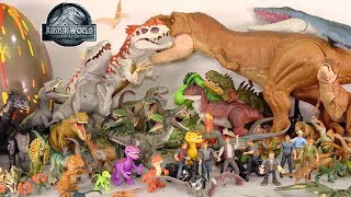 My HUGE Jurassic World Movie Dinosaur Figure Collection 100 Toy Dinosaurs [upl. by Yornoc]