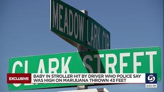 Baby in stroller hit by driver who police say was high on marijuana thrown 43 feet [upl. by Chelsy]