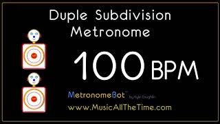 Duple subdivision metronome at 100 BPM MetronomeBot [upl. by Ahsenid255]