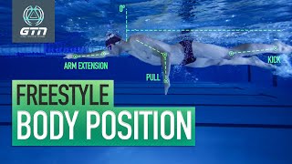 Swim Freestyle Body Position amp Technique  Front Crawl Swimming [upl. by Rachaba494]