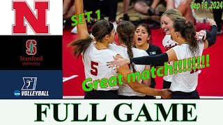 Nebraska vs Stanford Set 1  College Volleyball 2024  NCAA Volleyball 2024 [upl. by Peyton]