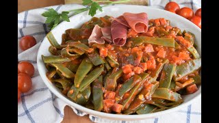 💚 JUDÍAS VERDES CON JAMÓN Y TOMATE [upl. by Retsbew463]