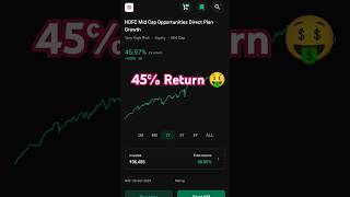 Hdfc Midcap opportunity🤑45℅ return in 1 year 😱 sip lumpsum share portfolio shorts ytshorts [upl. by Joseito]