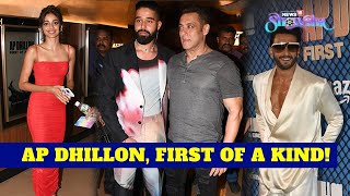 AP Dhillon First of A Kind Screening Rumoured Girlfriend Banita Sandhu Salman Ranveer Attend [upl. by Osnofledi]