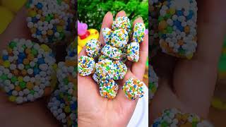 Colorful beaded fruit juice gummy candy chewy and chewy crispy on the outside and chewy on the [upl. by Ative]