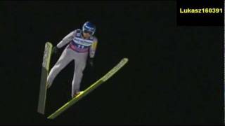 Ski jumping  Krzysztof Miętus 121m  Harrachov K125 2011 [upl. by Kolodgie]