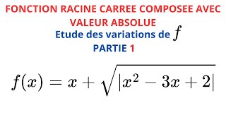 FONCTION RACINE CARREE ETUDE ET REPRESENTATION GRAPHIQUE PARTIE1 [upl. by Holmann]