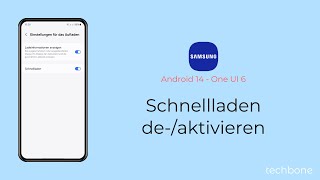 Schnellladen aktivieren oder deaktivieren  Samsung Android 14  One UI 6 [upl. by Farrington360]