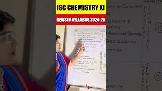 CHEMISTRY REVISED SYLLABUS  ISC CLASS 11  202425 [upl. by Arikahs]