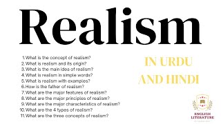 Realism Definition Characteristics Types Concepts examples Explanation Feature and Principles [upl. by Wilma]