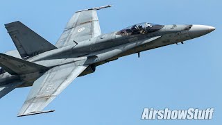 TwoShip CF18 Hornet Flybys  Sunday  Airshow London 2021 [upl. by Laurette240]