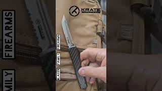 Krate Tacticals “Karma” OTF Knife with Black Carbon Fiber Handle [upl. by Aneehsak]