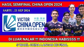 HASIL SEMIFINAL CHINA OPEN 2024  HASIL BADMINTON HARI INI [upl. by Ravert]