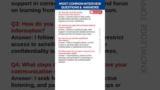 Most Common Job Interview Questions and Answers [upl. by Aicat]