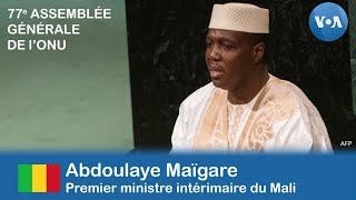 ONU discours d’Abdoulaye Maïga Premier ministre intérimaire du Mali [upl. by Ennaerb]