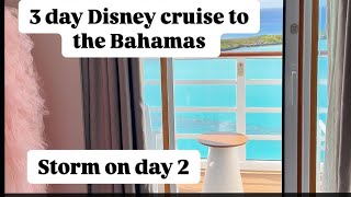 3 day Disney cruise to the Bahamas and there was a huge storm on day 2 disney disneycruiseline [upl. by Ahsekal]