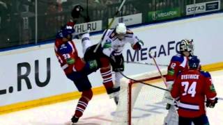 Лучшие силовые приемы октября КХЛ  KHL Alloctobers Top10hits [upl. by Molloy]