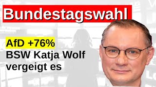 Bundestagswahl Sonntagswahlen Prognose Vorhersage AfD klarer Sieger Hochrechnung BSW verliert [upl. by Aken384]