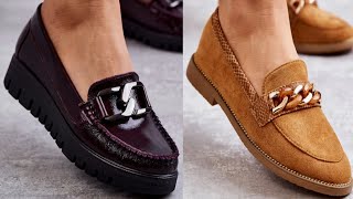 2023 LATEST APPEALING SLIP ON MOCCASINS SHOES FOR LADIES LATEST CASUAL AND OFFICE WEAR SHOES DESIGNS [upl. by Garrek]