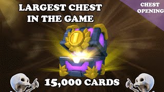 Chest Opening Clash Royale  15000 Cards  First Place Largest Chest From 250000 Gem Tournament [upl. by Ebanreb]