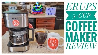 Review KRUPS Simply Brew Compact 5 Cup Coffee Maker How To Make Coffee With It [upl. by Babette42]