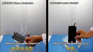 Lensun Explosionproof Nanotech Screen Protector VS Cheap Screen Protector [upl. by Reniar]