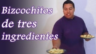 Como hacer bizcochitos con 3 ingredientes  Receta super fácil  Monky Studios [upl. by Aubyn]