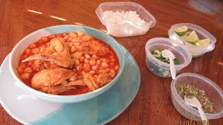 Pozole Rojo de pollo [upl. by Neelrihs657]