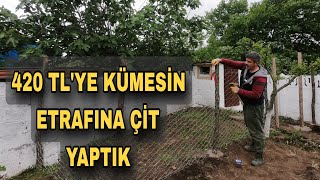 420 TLYE KÜMESİN ETRAFINA ÇİT YAPTIK  KÖYDE UCUZ MALİYETLİ İŞLER [upl. by Einahpad]