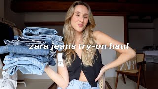 ZARA JEANS TRY ON HAUL  I found the perfect pair of jeans [upl. by Eadnus]