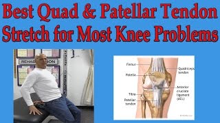 Best Quad amp Patellar Tendon Stretch for Most Knee Problems  Dr Mandell [upl. by Adnofal]