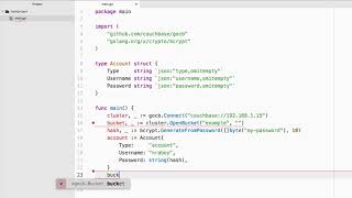 Hashing Password Data in Couchbase with Golang and BCrypt [upl. by Fauch]