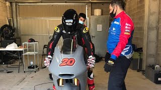 Dimas ekky uji coba motor moto2  Pertamina mandalika SAG Stylobike [upl. by Enellek]