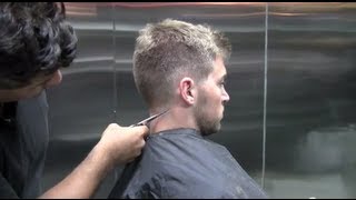 How to fade a hair line amp How to scissor over comb Haircut [upl. by Iormina523]