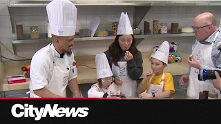 Stollery champion child bakes cookies supporting childrens hospital [upl. by Yraunaj183]