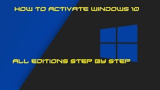 How To Activate Windows 10 All Editions 100 working [upl. by Onder]