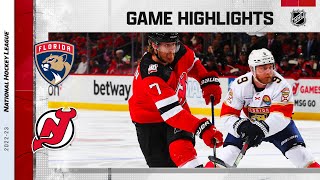 Panthers  Devils 1217  NHL Highlights 2022 [upl. by Darnok]